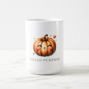Hallo Pompoen Whimsical Minimalistisch Aangepast Koffiemok
