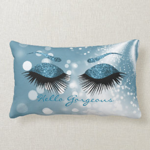 Hallo Prachtig - Blauwe Eyelash en Brows Kussen