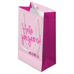 hallo Prachtig! Cute Pink Handlettering XOXO Klein Cadeauzakje