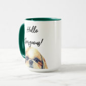 Hallo Prachtig! | Schattigee Waterverf Shih Tzu Do Mok (Voorkant links)