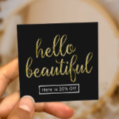 hallo prachtige 3D Gold Script Salon Referral