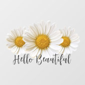 hallo prachtige Drie Witte Dagen Floral Raamsticker (Vel)