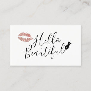 hallo prachtige Elegant Typography Makeup Artist Visitekaartje