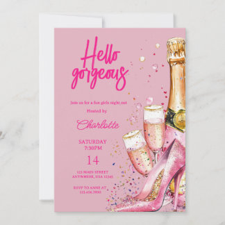 Hallo Prachtige Galentijnsdag glitter Kaart