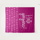 Hallo prachtige Galentine's day xoxo achtergrond Wandkleed (Voorkant (horizontaal))