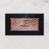 hallo prachtige lippen roos gouden script waterver visitekaartje (Achterkant)