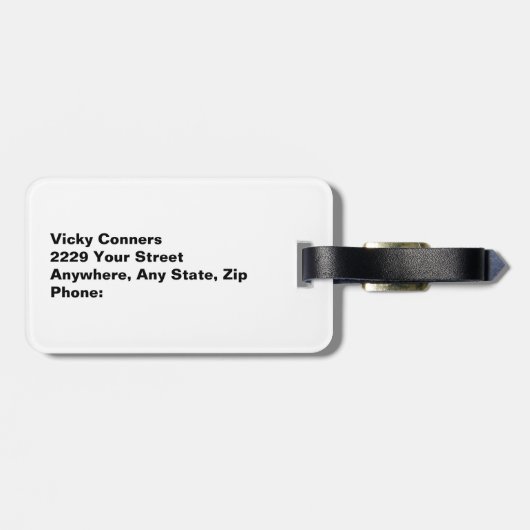 hallo prachtige Lovely Lady Face Drawing Typografi Bagagelabel (Achterkant horizontaal)