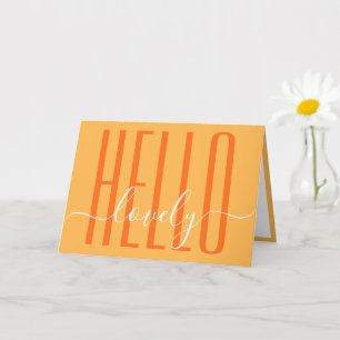 Hallo Prachtige Moderne Typografie Calligrafie Sch Kaart