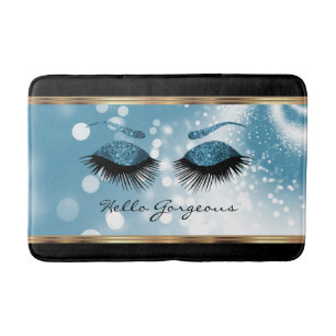 hallo Prachtige - Prachtige Eyelashes met blauw Badmat