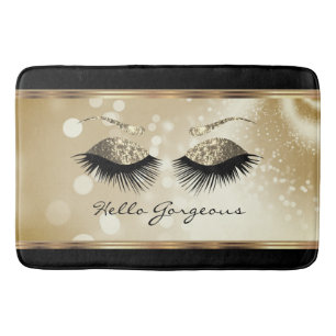 hallo Prachtige - Prachtige Eyelashes met goud Badmat