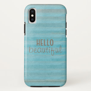 hallo prachtige Quote Boho Striped Patroon iPhone X Hoesje
