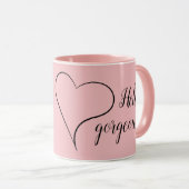 hallo prachtige roze meisje mok (Voorkant rechts)