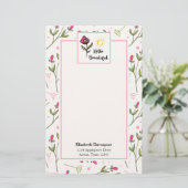 hallo prachtige  Roze Sinaasappel Wildlflower Briefpapier (Staand voorkant)