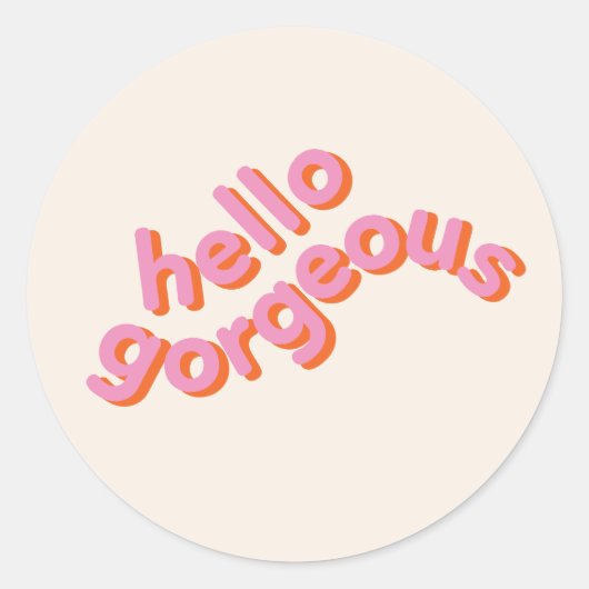 Hallo Prachtige typografie rond stickers (Voorkant)