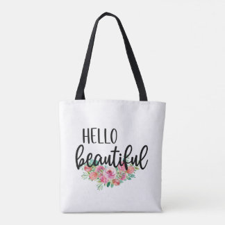 hallo prachtige Waterverf Rozen Typografie Modern Draagtas