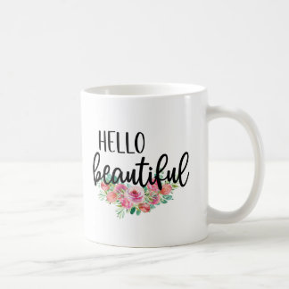 hallo prachtige Waterverf Rozen Typografie Modern Koffiemok