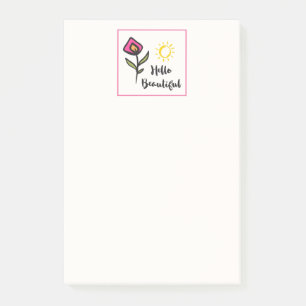 hallo prachtige  wilde bloemen en zon post-it® notes