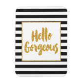 hallo prachtige zwarte en witte gouden strepen magneet (Verticaal)