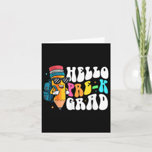 Hallo Pre-k Grad Leuk Potlood Terug naar School Pr Kaart