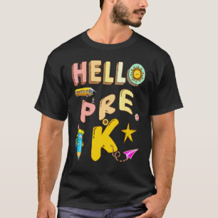 Hallo Pre K Ik Kom Hier Geschiedenisleraar Esl Le T-shirt
