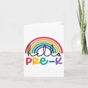 Hallo PRE-K Rainbow CK naar School Teacher Student Kaart