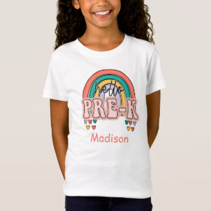 Hallo Pre-K Regenboog Startende Pre-K Terug naar S T-shirt