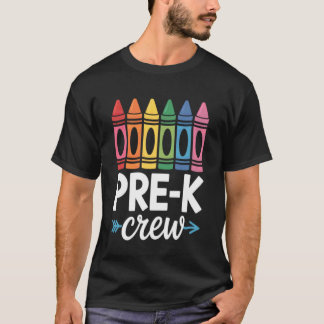 Hallo Pre-K Regenboog Terug naar School Leraar Stu T-shirt