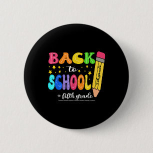 Hallo Preppy # 5e klas voor de eerste dag terug na Ronde Button 5,7 Cm