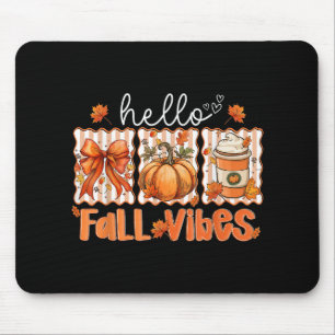 Hallo Preppy Herfst Vibes Coquette Latte Pumpkin T Muismat