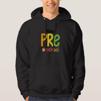 Hallo Preschool Terug naar school Leraar Eerste Da Hoodie