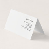 Hallo Professionele minimalist grijs wit Visitekaartjes (Achterkant)