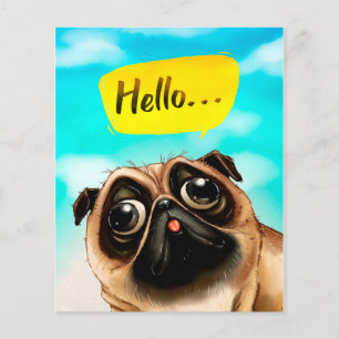 hallo Pug Gift Idee, Pug Owner, Hondenliefhebber C Flyer