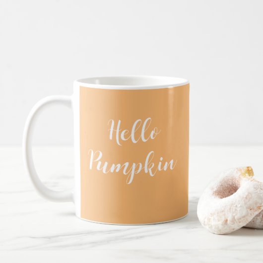 Hallo Pumpkin Autumn Coffee Mok (Met donut)