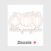 Hallo Pumpkin Contour Custom-Cut Sticker (Vel)