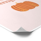hallo Pumpkin Cute Pink Retro  Font Poster (Hoek)