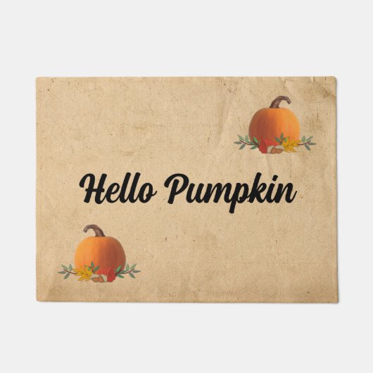 hallo Pumpkin-Herfst Deurmat (Voorkant)