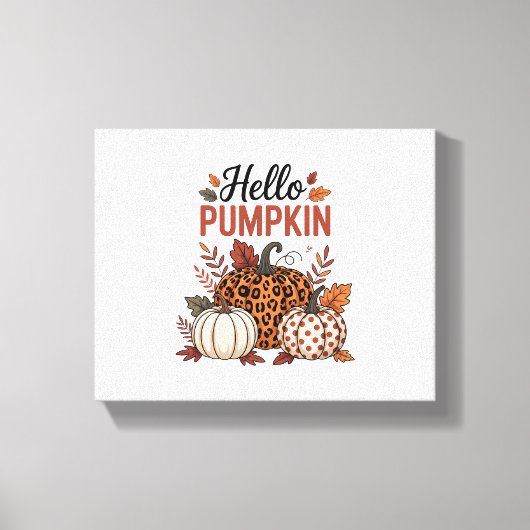 hallo Pumpkin Herfst herfst Canvas Afdruk (Voorkant)