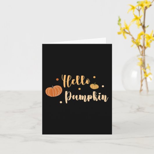 hallo Pumpkin Herfst najaar Thanksgiving PSL Cafe Kaart (Gele Bloem)