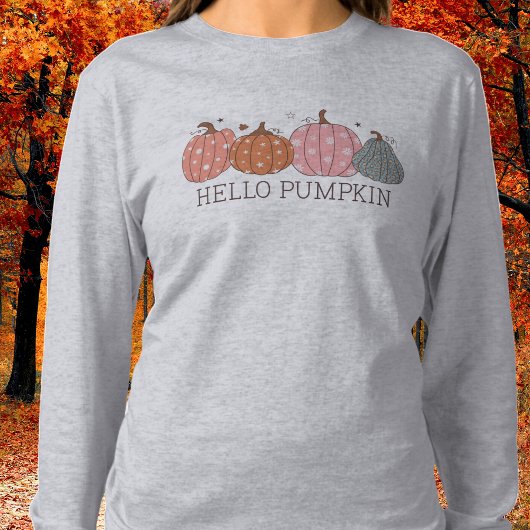 Hallo Pumpkin Herfst T-shirt met lange mouwen