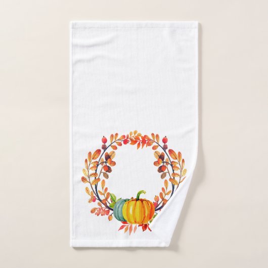 "Hallo Pumpkin!" Najaar Wreath Bathroom Towel Set Bad Handdoek (Handdoek)