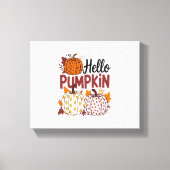 Hallo Pumpkin Png, Herfst Vibes Canvas Afdruk (Voorkant)