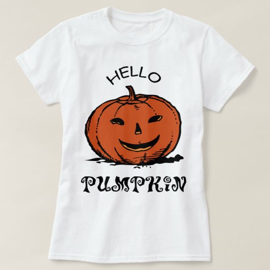 hallo Pumpkin-Shirt, Shirt van vrouwen, Herfst (Design voorkant)