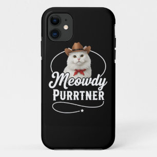 Hallo Purrtner Grappige Kat Cowboy Western Pun Ont iPhone 11 Hoesje
