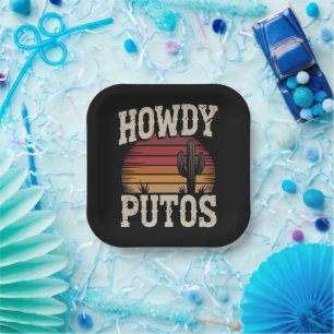 Hallo Putos Grappige Cactus Retro Vintage Papieren Bordje