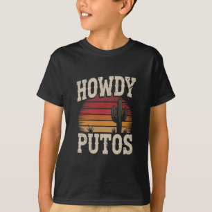 Hallo Putos Grappige Cactus Retro Vintage T-shirt