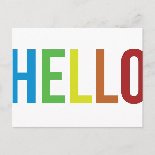 hallo regenboog briefkaart (Voorkant)