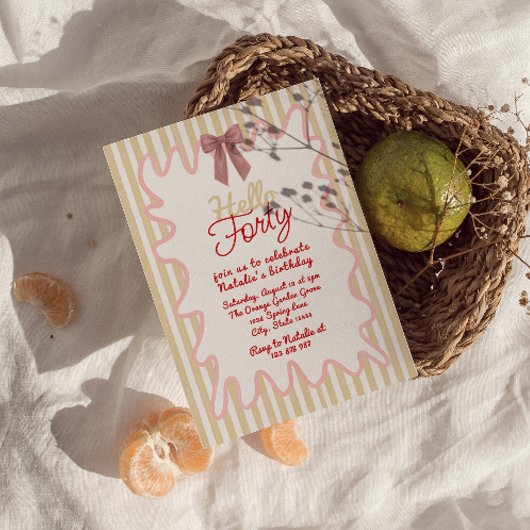 Hallo Retro 40e handgeschilderde boog Kaart