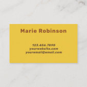 Hallo Retro Groovy Art Visitekaartje (Achterkant)