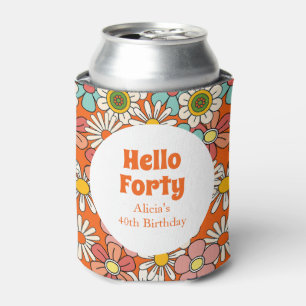 Hallo Retro Hippie Groovy Flower Blikjeskoeler
