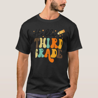 Hallo Retro Leerkracht Groep 5 Terug naar School T T-shirt
